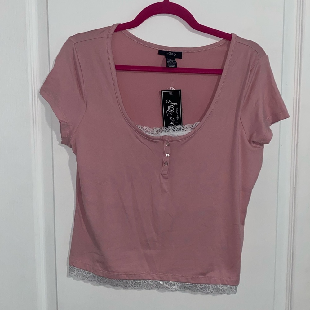 Pink crop top